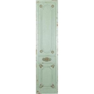 image:imageDeco 79 Wood Scroll Home Wall Decor Antique Door Wall Sculpture Wall Art 18 x 1 x 78 Green