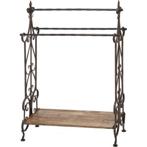 image:imageDeco 79 Wood Scroll Storage Unit 28 x 13 x 41 Black