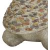 image:imageDeco 79 Polystone Turtle Decorative Garden Sculpture Indoor Outdoor Garden Statue with Stone Mosaic Design Outdoor Sculpture 14 x 11 x 10 White
