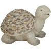 image:imageDeco 79 Polystone Turtle Decorative Garden Sculpture Indoor Outdoor Garden Statue with Stone Mosaic Design Outdoor Sculpture 14 x 11 x 10 White