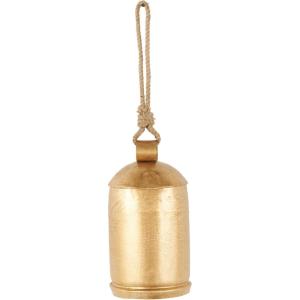 image:imageDeco 79 Metal Indoor Outdoor Decorative Bell Meditation Bell with Jute Hanging Rope Cow Bell 7 x 7 x 16 Gold