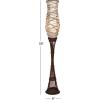 image:imageDeco 79 Bamboo Wood Room Floor Lamp Standing Tall Lamp Tall Lamp 10 x 10 x 59 Brown