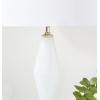 image:imageDeco 79 Glass Table Lamp with Square Shade 18 x 10 x 31 White