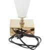 image:imageDeco 79 Glass Table Lamp with Square Shade 18 x 10 x 31 White
