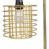 image:imageDeco 79 Metal Desk Lamp with Open Wire Frame and Marble Base 9 x 13 x 20 Gold20 H