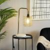 image:imageDeco 79 Metal Desk Lamp with Open Wire Frame and Marble Base 9 x 13 x 20 Gold20 H