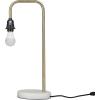 image:imageDeco 79 Metal Desk Lamp with Open Wire Frame and Marble Base 9 x 13 x 20 Gold20 H