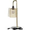 image:imageDeco 79 Metal Desk Lamp with Open Wire Frame and Marble Base 9 x 13 x 20 Gold20 H