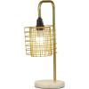 image:imageDeco 79 Metal Desk Lamp with Open Wire Frame and Marble Base 9 x 13 x 20 Gold20 H