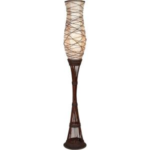 image:imageDeco 79 Bamboo Wood Room Floor Lamp Standing Tall Lamp Tall Lamp 10 x 10 x 59 Brown