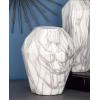 image:imageDeco 79 Ceramic Decorative Vase Faux Marble Centerpiece Vase Flower Vase for Home Decoration 6 x 7 x 14 WhiteWhite