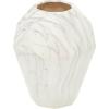 image:imageDeco 79 Ceramic Decorative Vase Faux Marble Centerpiece Vase Flower Vase for Home Decoration 6 x 7 x 14 WhiteWhite