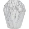 image:imageDeco 79 Ceramic Decorative Vase Faux Marble Centerpiece Vase Flower Vase for Home Decoration 6 x 7 x 14 WhiteWhite