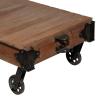 image:imageDeco 79 Wood Cart Coffee Table 56 by 1612Inch Tan