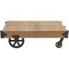 image:imageDeco 79 Wood Cart Coffee Table 56 by 1612Inch Tan