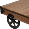 image:imageDeco 79 Wood Cart Coffee Table 56 by 1612Inch Tan