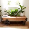 image:imageDeco 79 Wood Cart Coffee Table 56 by 1612Inch Tan
