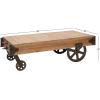 image:imageDeco 79 Wood Cart Coffee Table 56 by 1612Inch Tan