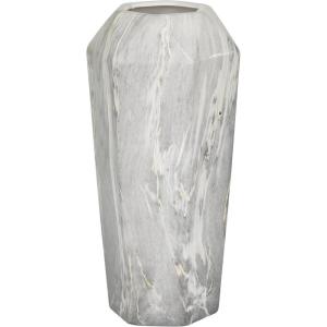 image:imageDeco 79 Ceramic Decorative Vase Faux Marble Centerpiece Vase Flower Vase for Home Decoration 6 x 7 x 14 WhiteBlack