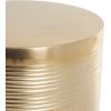image:imageDeco 79 Metal Side End Accent Table Metallic Ribbed Drum End Table Set of 3 Side Table 24 22 20 H Gold