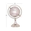 image:imageDeco 79 Aluminum Metal Globe 8 x 7 x 13 Silver