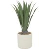 image:imageDeco 79 Faux Foliage Agave Artificial Plant with Realistic Leaves and Beige Ceramic Pot 26 x 26 x 41 Green