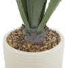 image:imageDeco 79 Faux Foliage Agave Artificial Plant with Realistic Leaves and Beige Ceramic Pot 26 x 26 x 41 Green