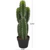 image:imageDeco 79 Faux Foliage Cactus Indoor Outdoor Artificial Plant Fake Plant with Realistic Leaves and Black Round Pot Plant 7 x 7 x 23 Green