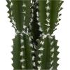 image:imageDeco 79 Faux Foliage Cactus Indoor Outdoor Artificial Plant Fake Plant with Realistic Leaves and Black Round Pot Plant 7 x 7 x 23 Green