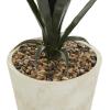 image:imageDeco 79 Faux Foliage Dracaena Artificial Plant with Realistic Leaves and Beige Ceramic Pot 20 x 20 x 42 Green