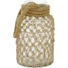 image:imageDeco 79 Glass Decorative Candle Lantern with Rope Handle 7 x 8 x 12 Clear