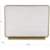 image:imageDeco 79 Metal Geometric 1 Panel Fireplace Screen with Rounded Edges and Rectangular Base 38 x 5 x 29 Gold