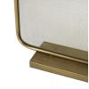 image:imageDeco 79 Metal Geometric 1 Panel Fireplace Screen with Rounded Edges and Rectangular Base 38 x 5 x 29 Gold