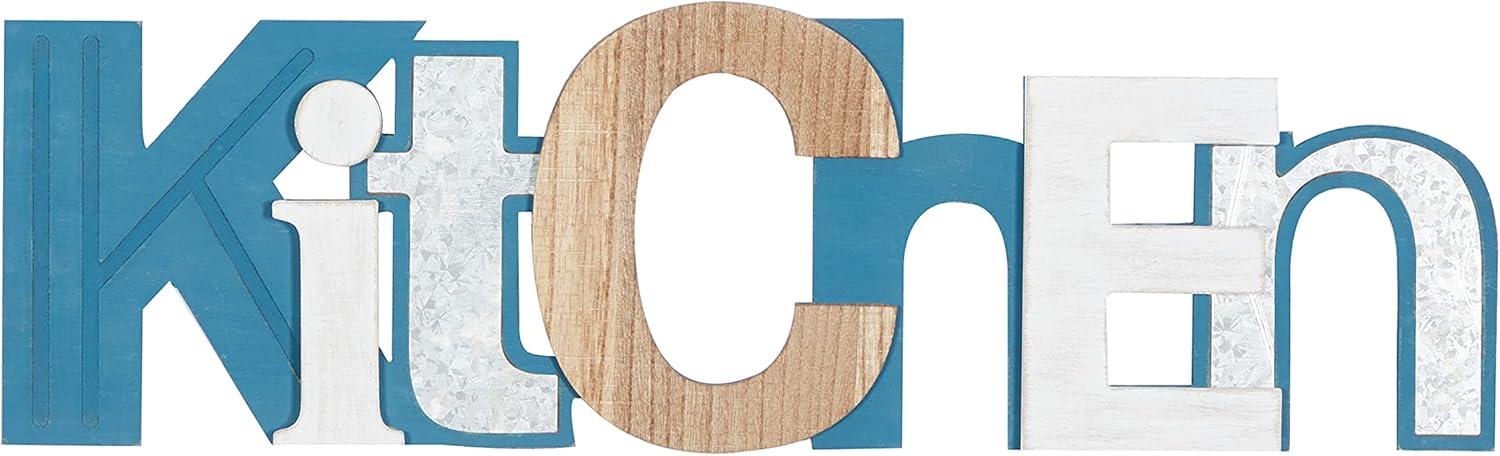 image:imageDeco 79 Multi Colored Wood Coastal Wall Decor 7 x 24 x 1 Inches