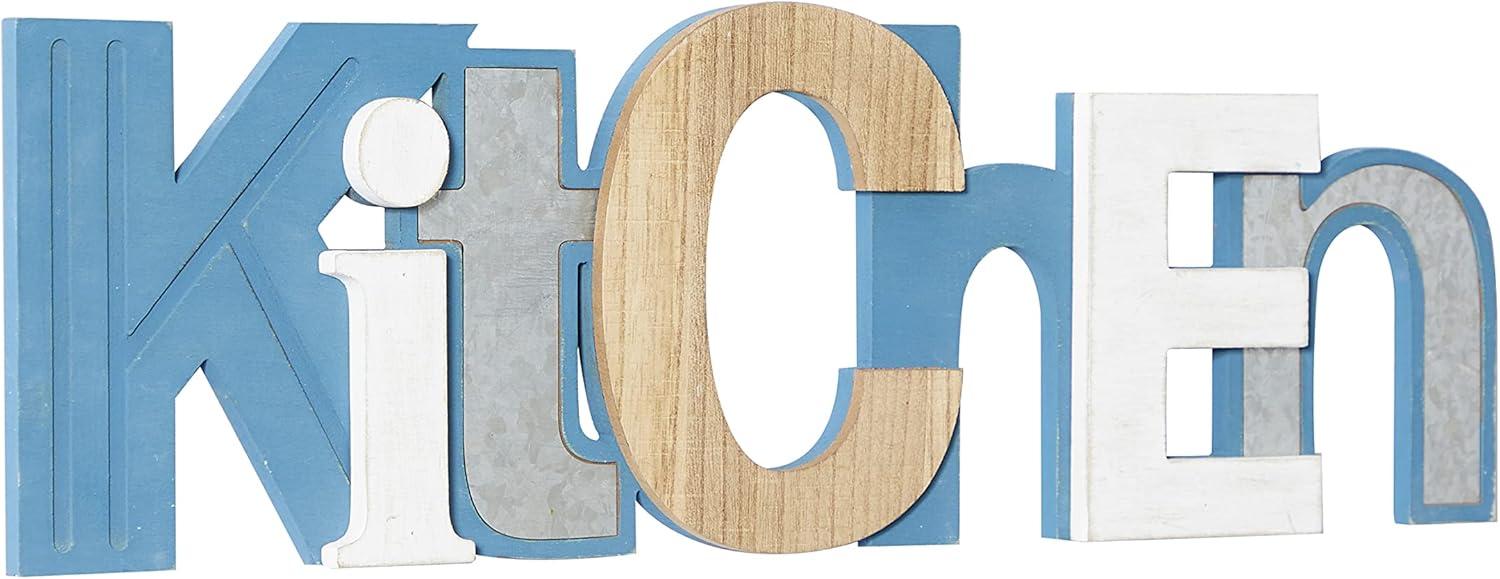 image:imageDeco 79 Multi Colored Wood Coastal Wall Decor 7 x 24 x 1 Inches