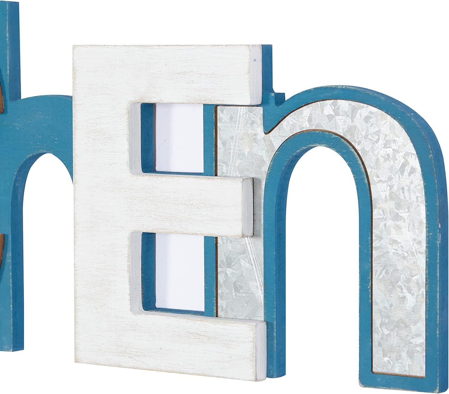 image:imageDeco 79 Multi Colored Wood Coastal Wall Decor 7 x 24 x 1 Inches