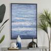 image:imageCosmoLiving by Cosmopolitan Canvas Landscape Framed Wall Art with Black Frame 30 x 1 x 39 Blue