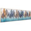 image:imageCosmoLiving by Cosmopolitan Porcelain Leaf Framed Wall Art with Gold Aluminum Frame 71 x 2 x 20 Blue