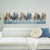 image:imageCosmoLiving by Cosmopolitan Porcelain Leaf Framed Wall Art with Gold Aluminum Frame 71 x 2 x 20 Blue