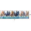 image:imageCosmoLiving by Cosmopolitan Porcelain Leaf Framed Wall Art with Gold Aluminum Frame 71 x 2 x 20 Blue