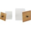 image:imageDeco 79 Acrylic Plastic Decorative Box Book Shaped Boxes with Brown Wooden Lids and Black Knobs Set of 2 Decorative Keepsake Boxes 75 H Clear