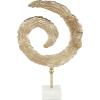 image:imageDeco 79 Aluminum Metal Abstract Decorative Sculpture Textured Spiral Home Decor Statue with Marble Base Accent Figurine 13 x 4 x 20 Gold