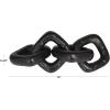 image:imageDeco 79 Aluminum Metal Chain Decorative Sculpture Home Decor Statue Accent Figurine 14 x 5 x 3 Black