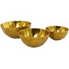 image:imageDeco 79 Aluminum Metal Large Decorative Bowl Faceted Catch All for Entryway Set of 3 Decorative Fruit Bowl 14 12 10W Gold