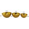 image:imageDeco 79 Aluminum Metal Large Decorative Bowl Faceted Catch All for Entryway Set of 3 Decorative Fruit Bowl 14 12 10W Gold