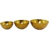 image:imageDeco 79 Aluminum Metal Large Decorative Bowl Faceted Catch All for Entryway Set of 3 Decorative Fruit Bowl 14 12 10W Gold