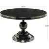 image:imageDeco 79 Aluminum Metal Living Room Coffee Table Table with Pedestal Base Center Table 31 x 31 x 19 Black
