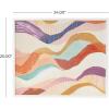image:imageDeco 79 Canvas Abstract Decorative Framed Wall Art Wavy Canvas Wall Art with White Frame Art 20 x 1 x 24 Multi Colored