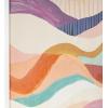 image:imageDeco 79 Canvas Abstract Decorative Framed Wall Art Wavy Canvas Wall Art with White Frame Art 20 x 1 x 24 Multi Colored