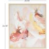 image:imageDeco 79 Canvas Abstract Framed Wall Art with Light Brown Frame 24 x 1 x 20 Pink